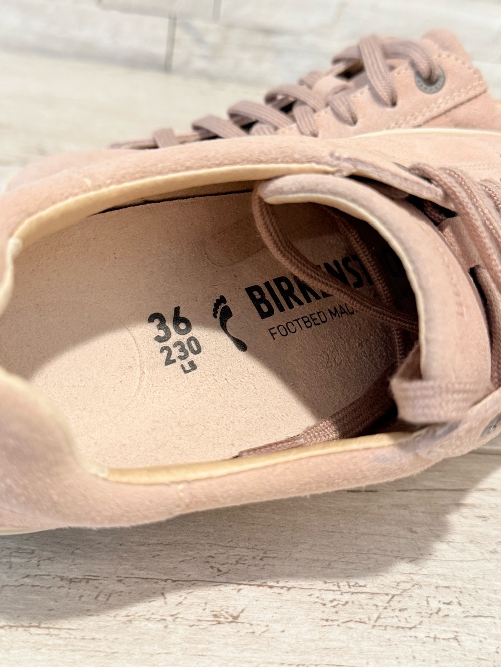 Birkenstock Bend Women’s Light Pink Suede Lace Up Comfort Sneakers New - Picture 12 of 13